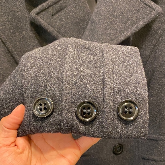 St. John's Bay Charcoal Double-Breasted Pea Coat - Picture 4 of 12